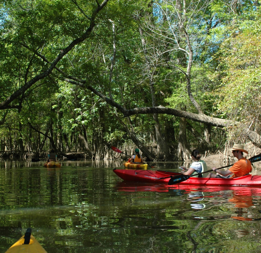 Canoers on Bartram Canoe Trail in Alabama